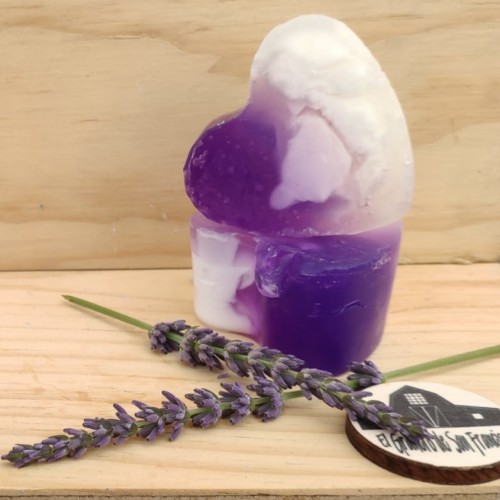 Jabón corazón de lavanda